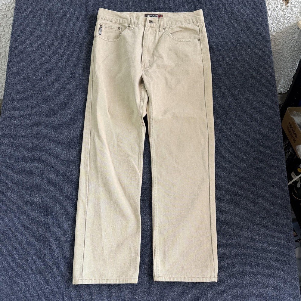 Oscar Jeans Selected 2010 Jeans Mens 33x30 Light Beige Khaki Denim Straight
